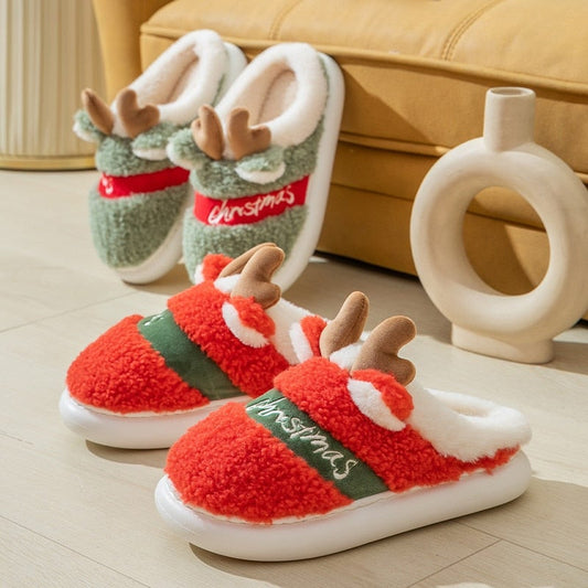 Christmas Reindeer Home Slippers