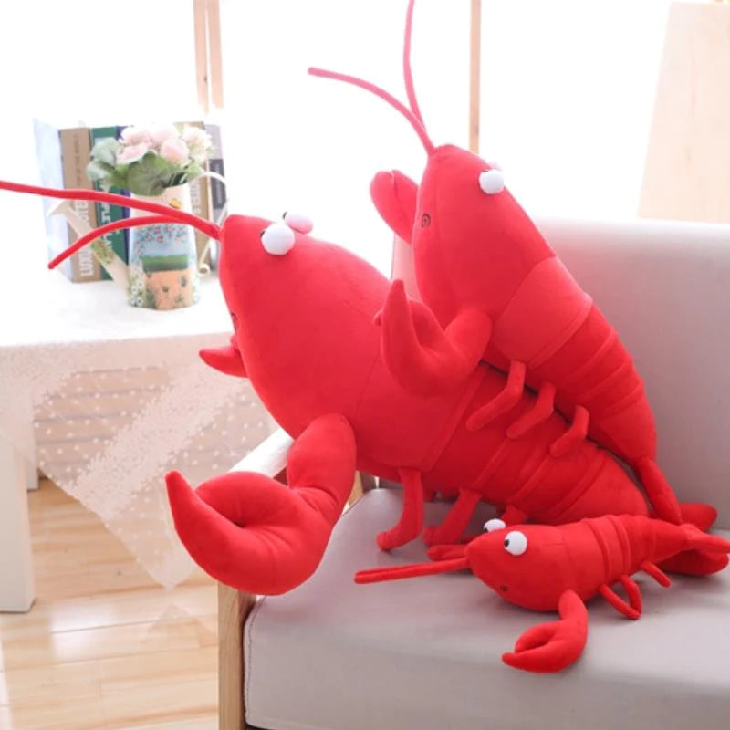 50-65cm Kawaii Red Lobster Peluche Jouets Animal En Peluche