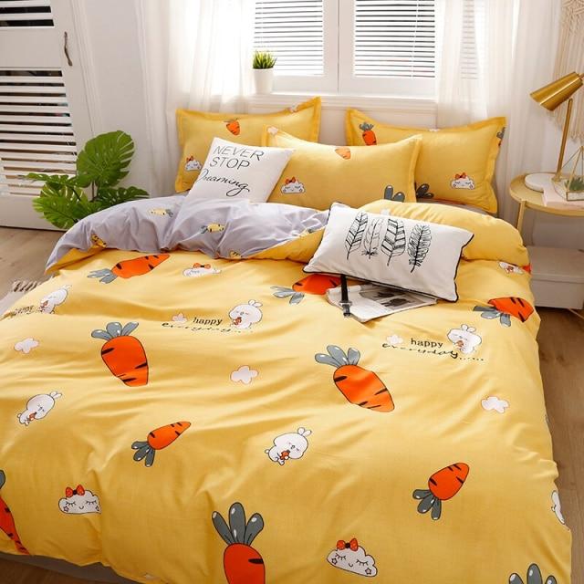 Happy Everyday Cute Bunny and Sweet Carrot Bedding Set – Youeni