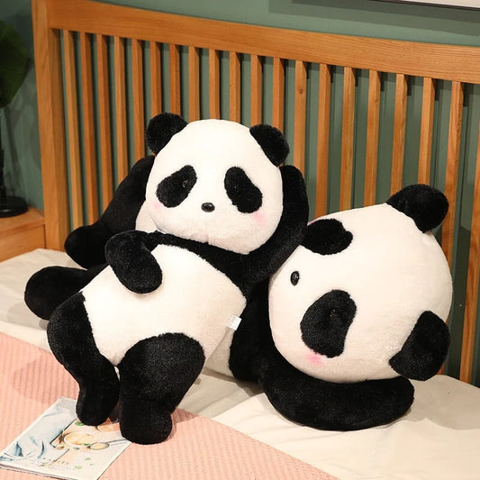 Laying Kawaii Panda Plushies