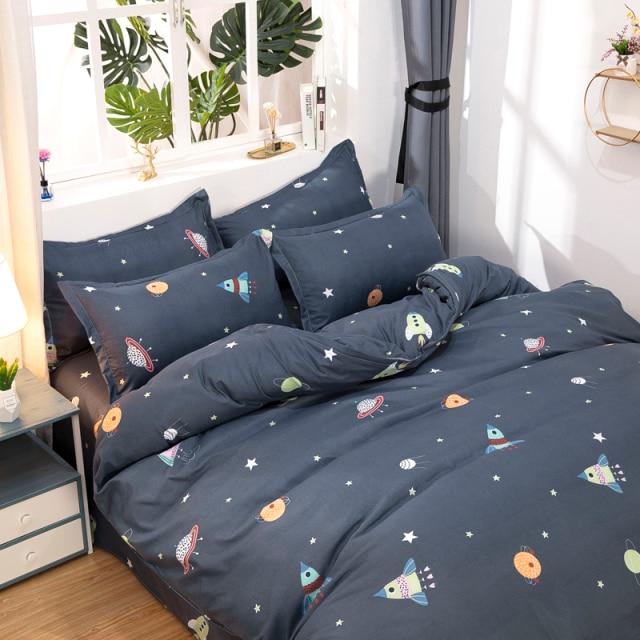 Cute Teddy Bear Astronaut Bedding, Duvet Cover Set & Pillowcase, Zippe