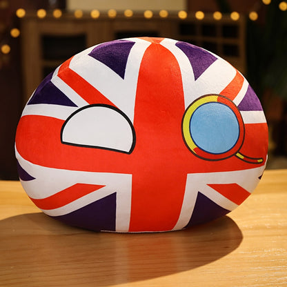 UK Country Ball Plush Pillow - Embrace British Flag Beauty