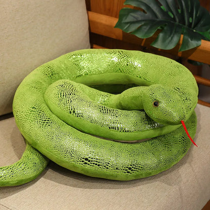 Simulation Snakes Plush Toy Giant Long Snake Stuffed Animal Plushie Funny Tricky Friends Halloween Gift