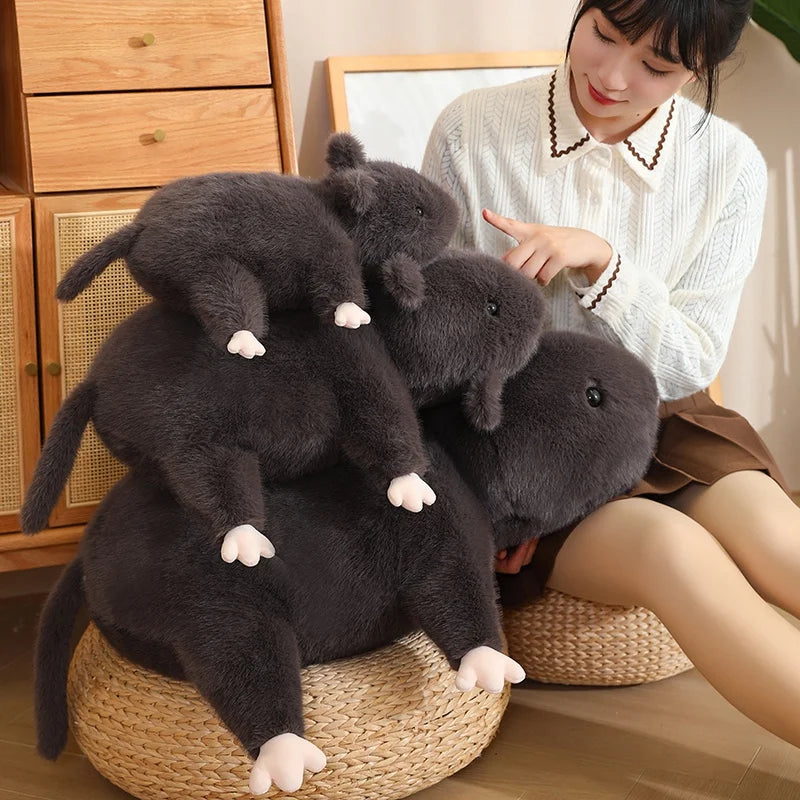 35-70cm Simulated Mouse furry Soft Plush Mouse Plushy Doll Stuffed Rat Plush Animal Toys Peluche Mascot Gift Decor