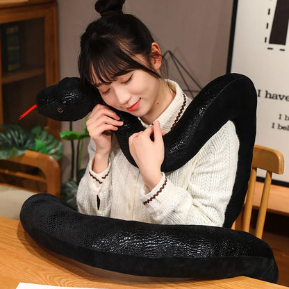 Simulation Snakes Plush Toy Giant Long Snake Stuffed Animal Plushie Funny Tricky Friends Halloween Gift