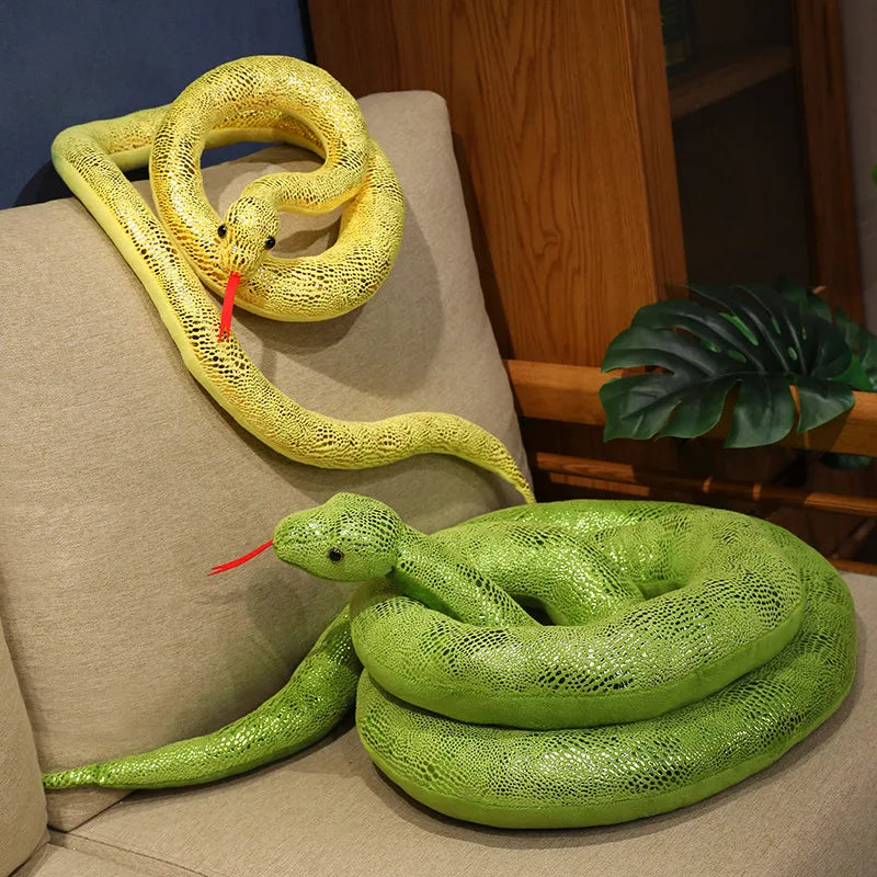 Simulation Snakes Plush Toy Giant Long Snake Stuffed Animal Plushie Funny Tricky Friends Halloween Gift