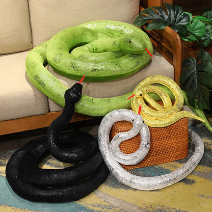 Simulation Snakes Plush Toy Giant Long Snake Stuffed Animal Plushie Funny Tricky Friends Halloween Gift