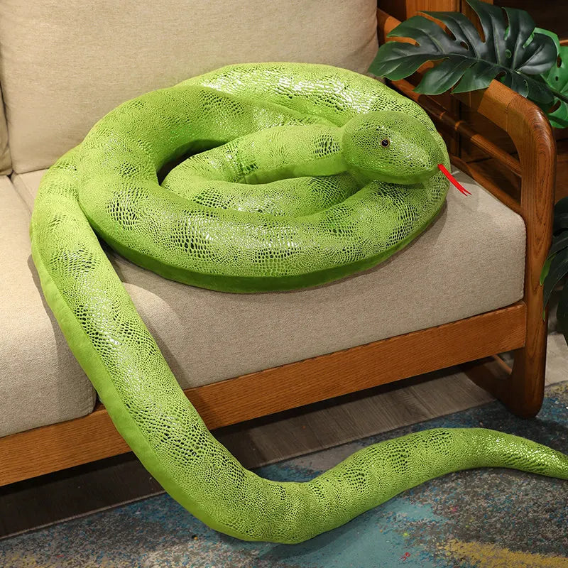 Simulation Snakes Plush Toy Giant Long Snake Stuffed Animal Plushie Funny Tricky Friends Halloween Gift