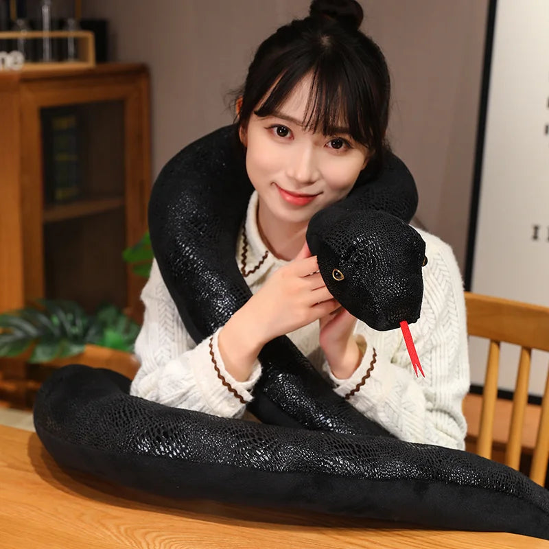 Simulation Snakes Plush Toy Giant Long Snake Stuffed Animal Plushie Funny Tricky Friends Halloween Gift