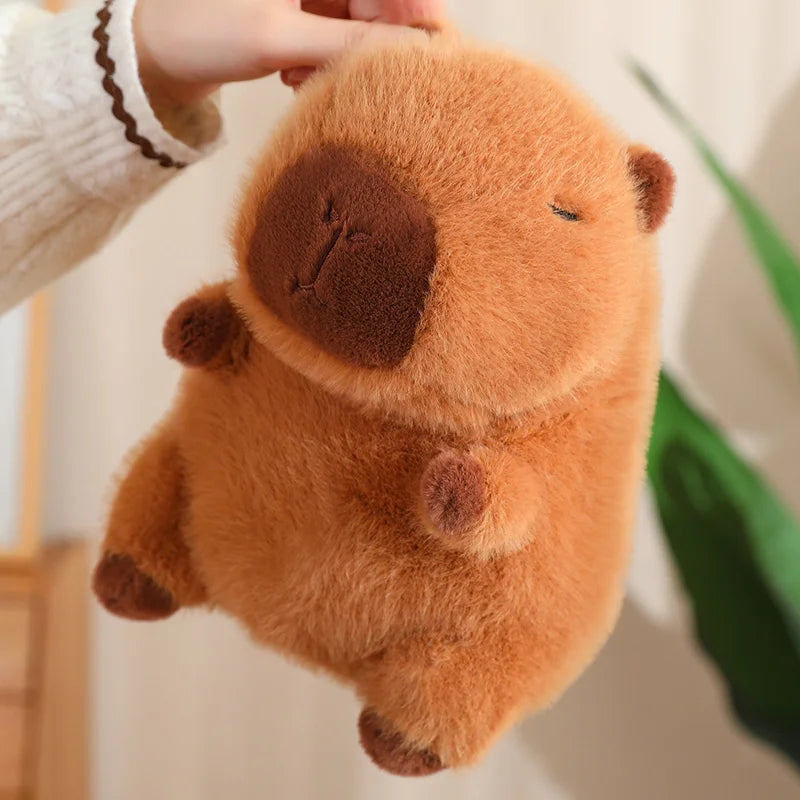 New Vegetables Hat Capybara Plush Toy Simulation Capibara With Carrot Eggplant Pumpkin Stuffed Animals Birthday Gift