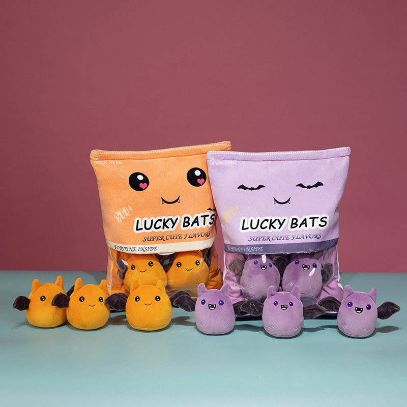 Limited Edition Purple & Orange Halloween Bat Candy Bag Plushies Youeni