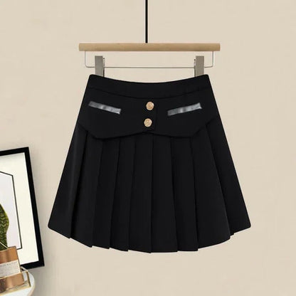 Preppy Collar Rhombus Print Sweater Slip Dress Skirt Pants Two Piece Set