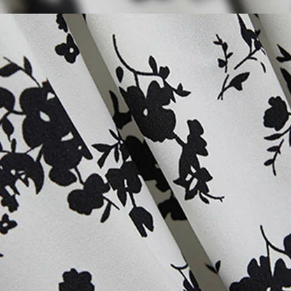 Charming Vintage Floral Print Crop Top and Slip Dress Set