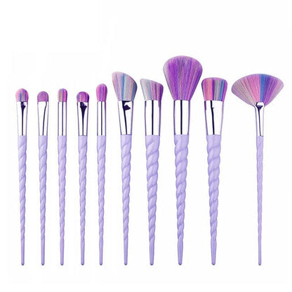 10pcs Narwhale Kawaii Make up Brush Set