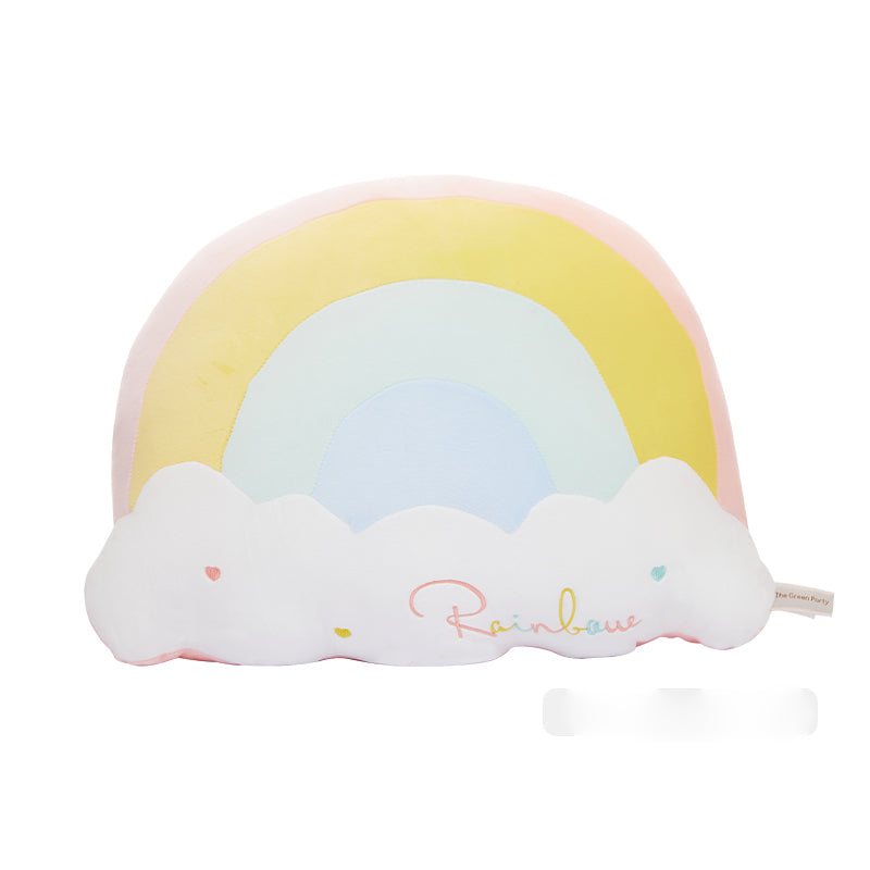 Pastel Color Moon Star Cloud Rainbow Pillow