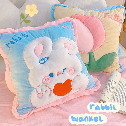 Rabbit Tulip Pillow