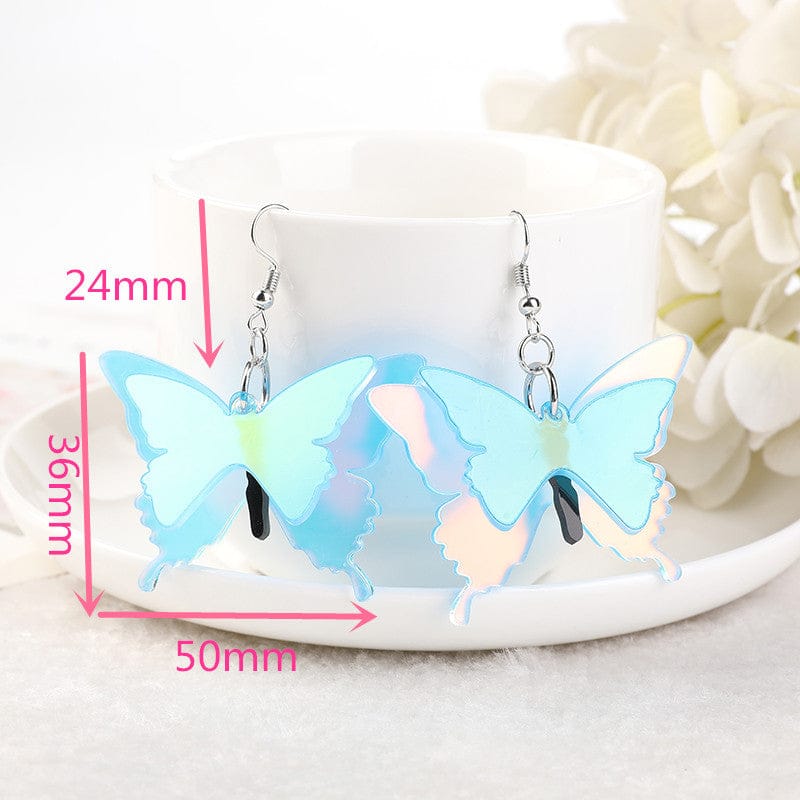1Pair Butterfly Charm Acrylic Earrings