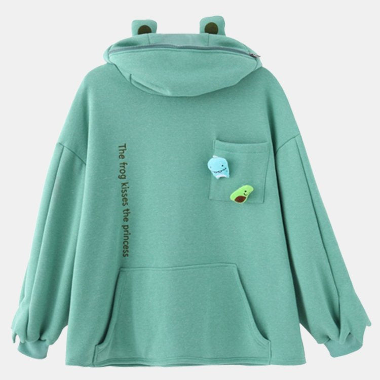 Kawaii Frog Prince Hoodie: A Fairytale Fashion Delight