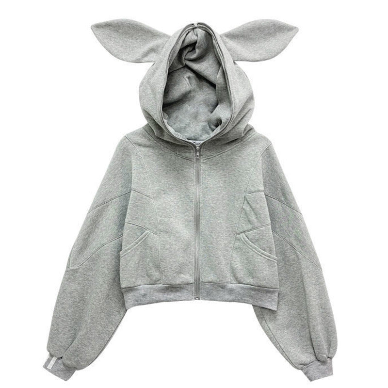 Black hoodie discount with bunny ears