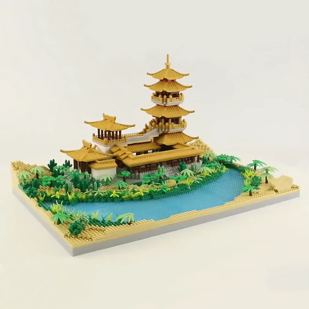 The Lake Village Golden Pagoda Temples Nano Building Set