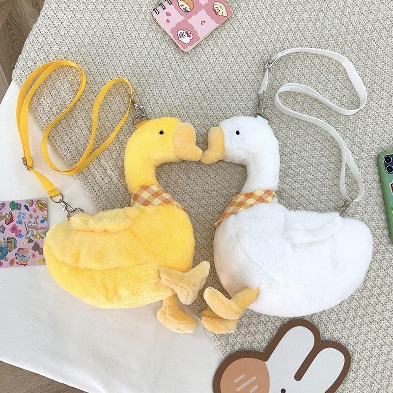 Enchanting Kawaii Goose Plush Bags - Must-Haves for an Adorable Wardrobe