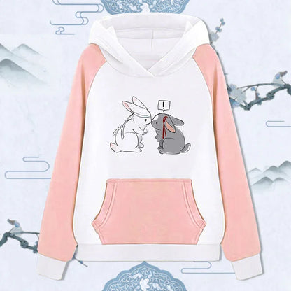 Pocketful of Joy: Sweet Rabbit Design Sweatshirt - Cozy Elegance for Every Occasion! 🌈👚