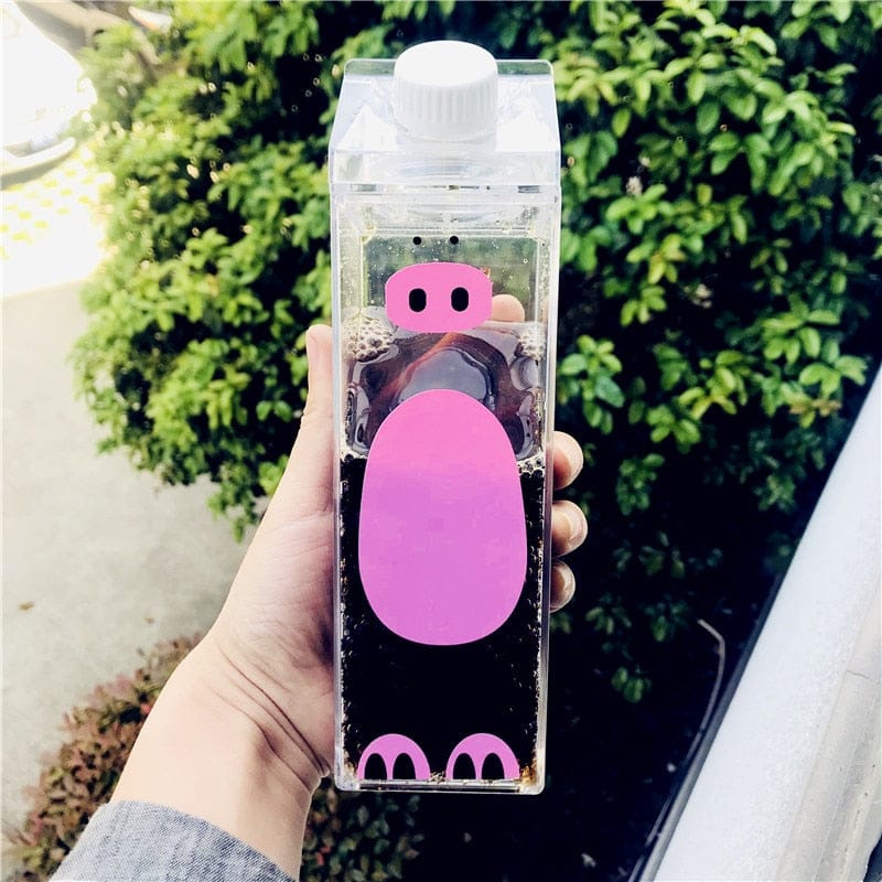 500ml Cute Animal Boba Flask Bottles