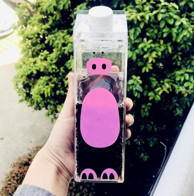 500ml Cute Animal Boba Flask Bottles