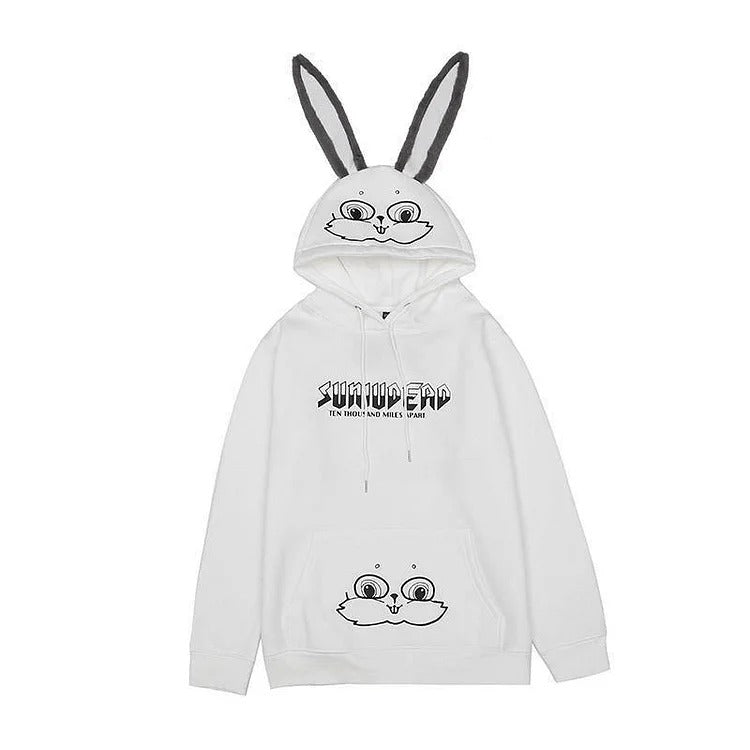 Bunny discount print hoodie