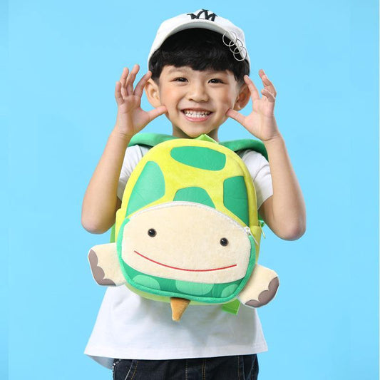 Stuffed animal turtle kindergarten backpack 