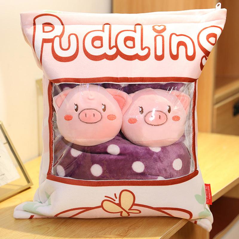 Kawaii Pudding Various Stuffed Plush Bags