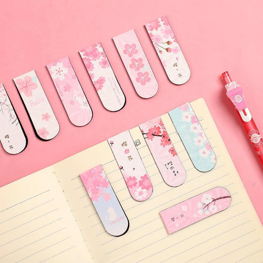 6pcs/set Cute Sakura Magnet Bookmark