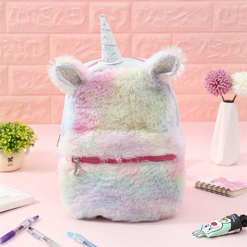The Unicorn Sequins Kawaii Plush Backpack