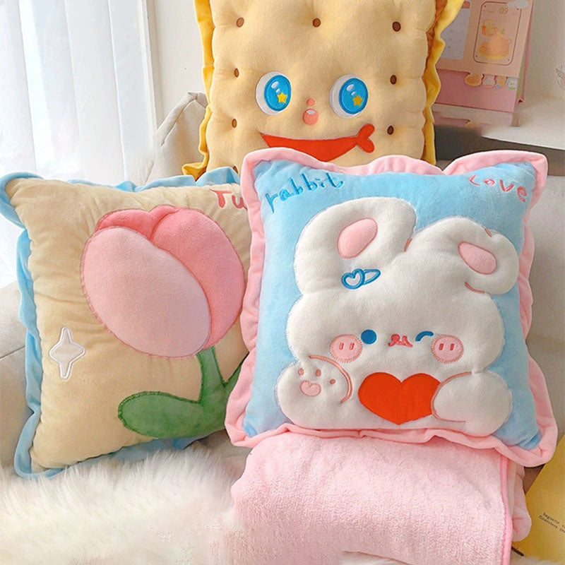 Rabbit Tulip Pillow