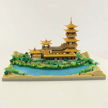 The Lake Village Golden Pagoda Temples Nano Building Set