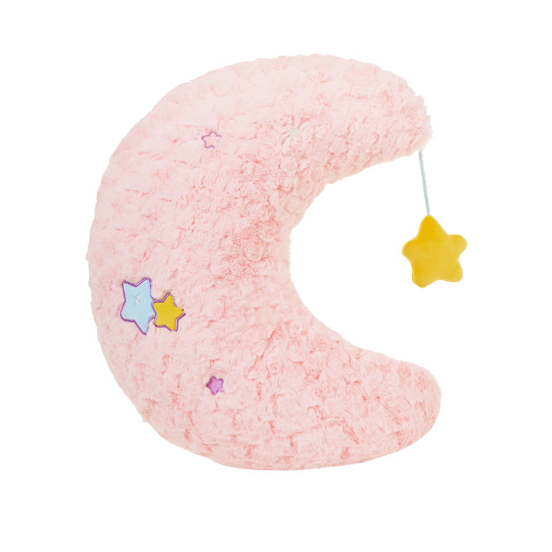 Pastel Color Moon Star Cloud Rainbow Pillow