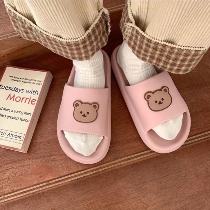 Experience Luxury at Home with Beary Cute Open-Toe Slippers