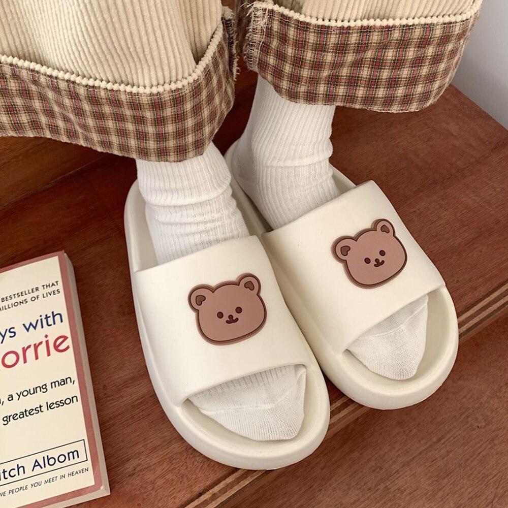 Experience Luxury at Home with Beary Cute Open-Toe Slippers