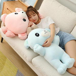 Cute & Cuddly Teddy Bear Stuffed Animals Ribbon Pillow Kawaii Plushies Collection