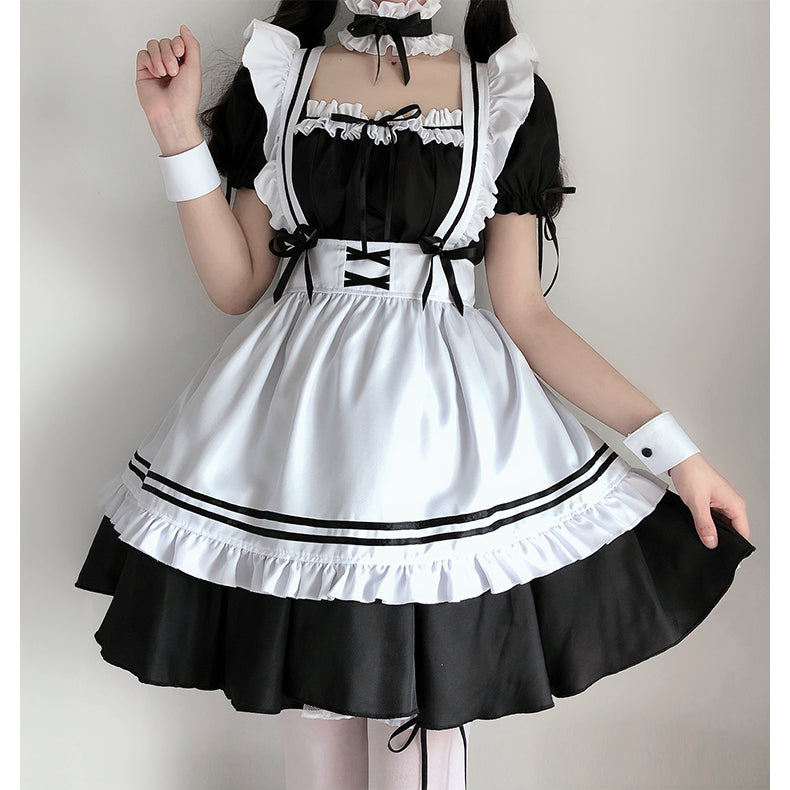 Ruffle and Bow: Lolita Cosplay Maid Costume Delight