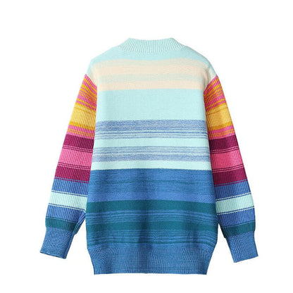 Stay Vibrant with the Kawaii Smile Nature Rainbow Sweater