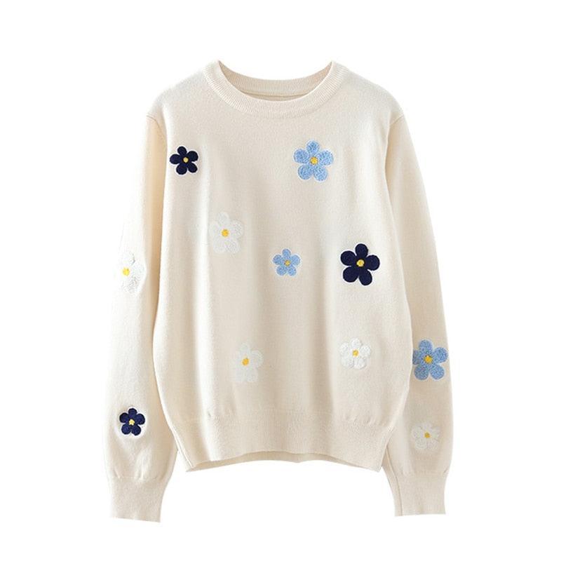 Stay Chic and Cozy with the Flower Embroidery Sweater
