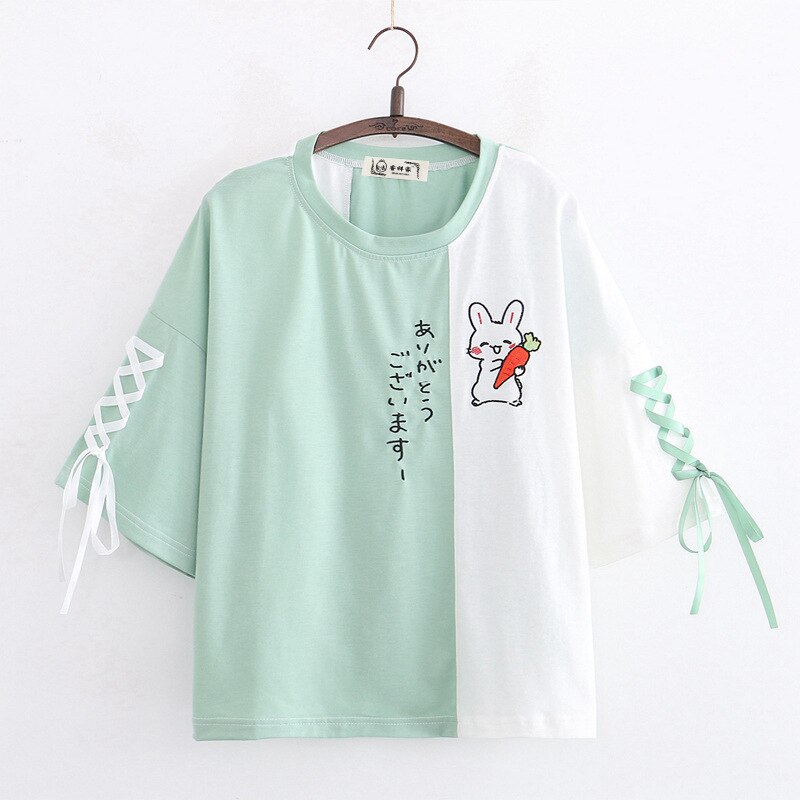 College Style Rabbit Kawaii T Shirt