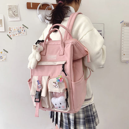 Large Pastel Waterproof Backpack Handbag