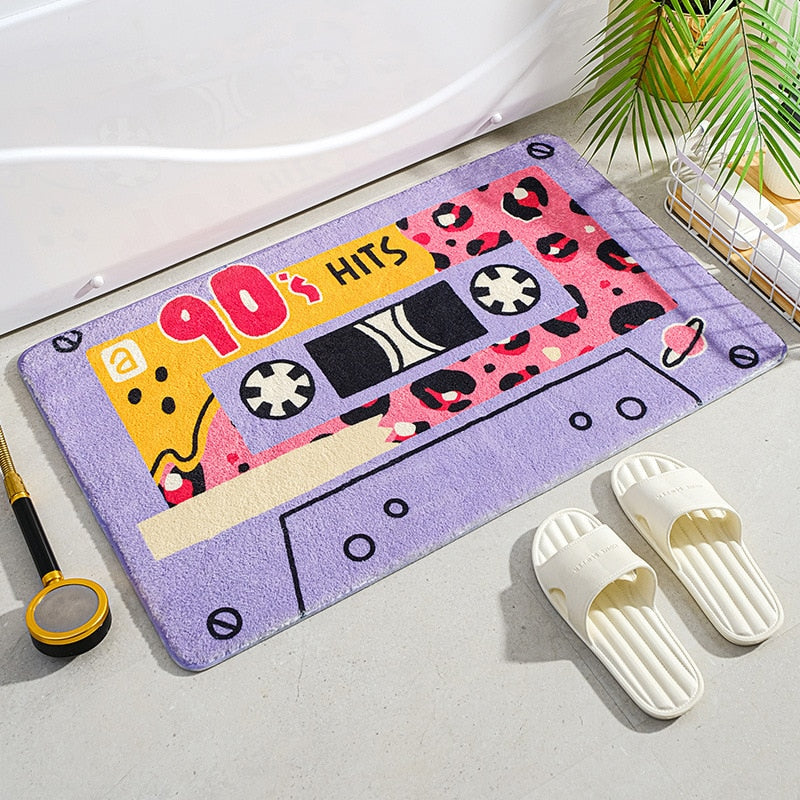 Retro Classic Cassette Music Tape Soft Bath Mat | NEW