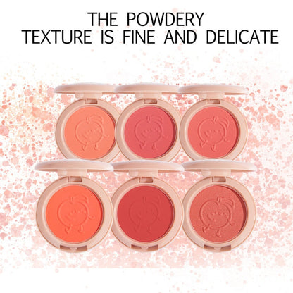 Peachy 6 Colors Blush Makeup Mineral Powder Palette