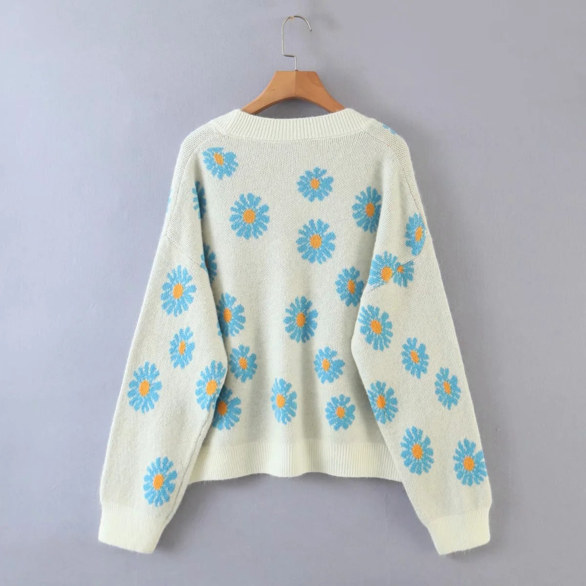 Sweet Sunflower Knitwear Cardigan Sweater - Embrace Sunshine in Your Wardrobe! 🌻👚