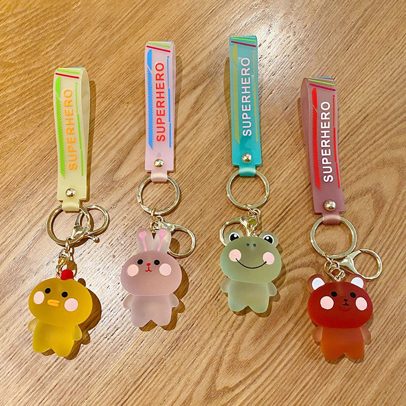 Frosted Resin Kawaii Friend Keychain Key Ring