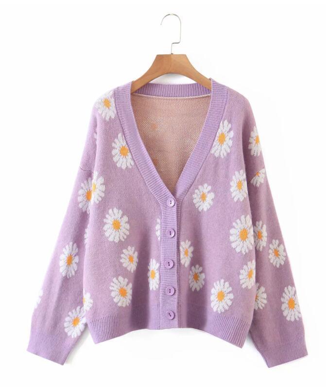 Sweet Sunflower Knitwear Cardigan Sweater - Embrace Sunshine in Your Wardrobe! 🌻👚