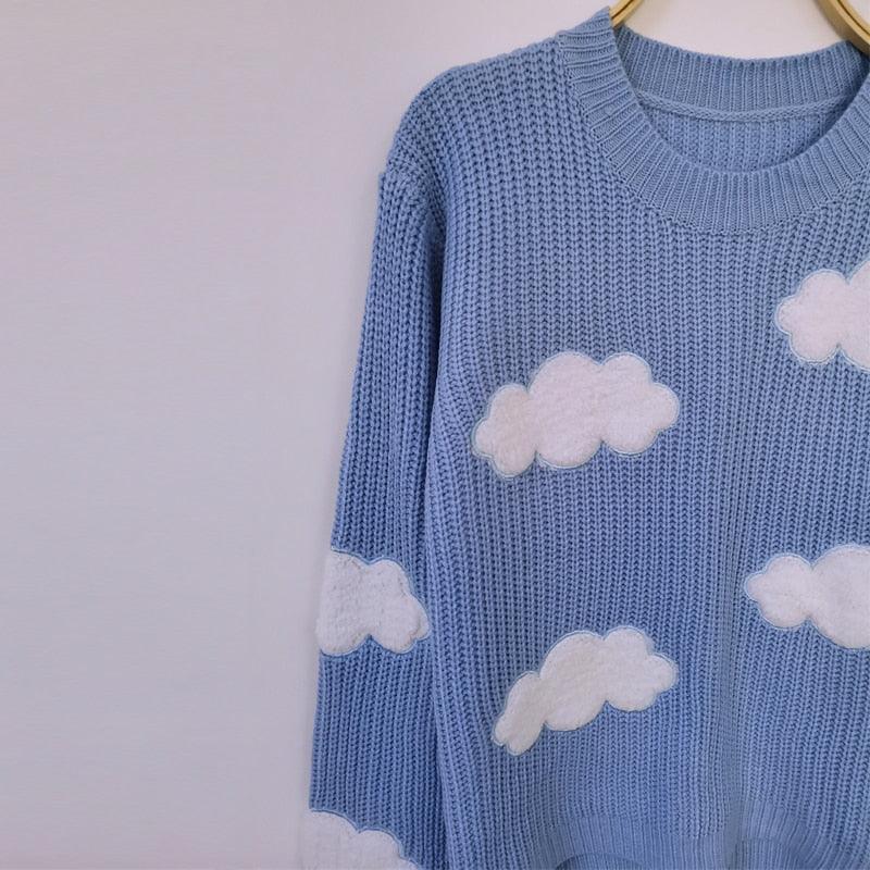 Kawaii Cloud Sweater - Stay Warm, Stay Cute, Stay Cloudy ☁️